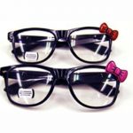 black costume eyeglass with bow
