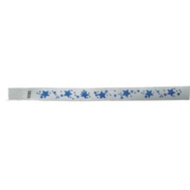 Stars Wristbands - white with royal blue Stars