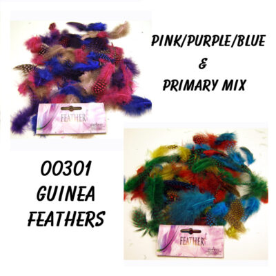 2 in.-4 in. Mixed Guinea Feathers
