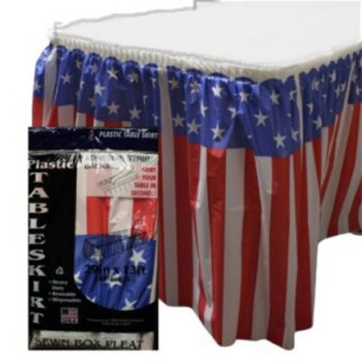 Patriotic Plastic Table Skirt