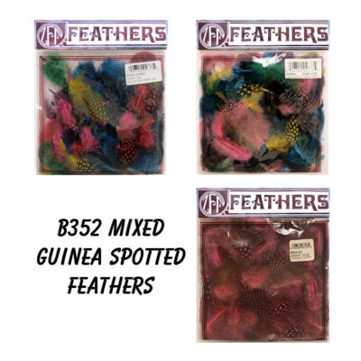 3in.-4 in. Mixed Guinea Spotted Feathers