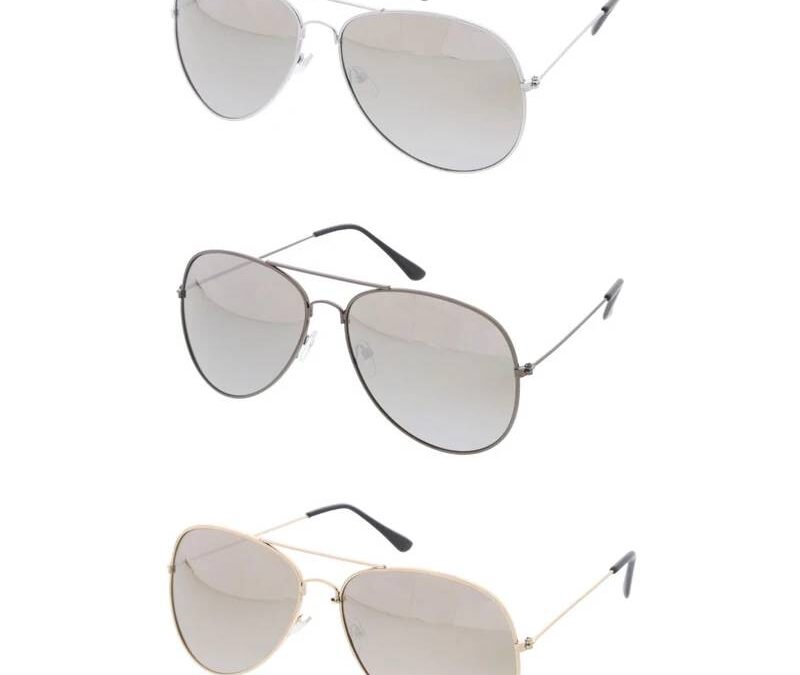 Mirror Large Lens Aviator Sunglasses