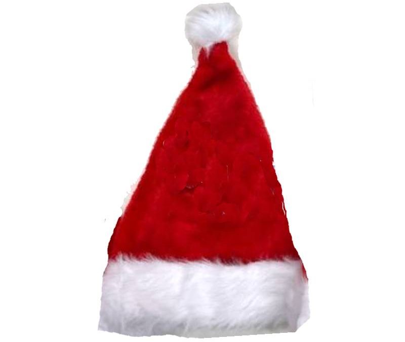 Deluxe Red Santa Hat w/ White Fur Trim – 3 Sizes
