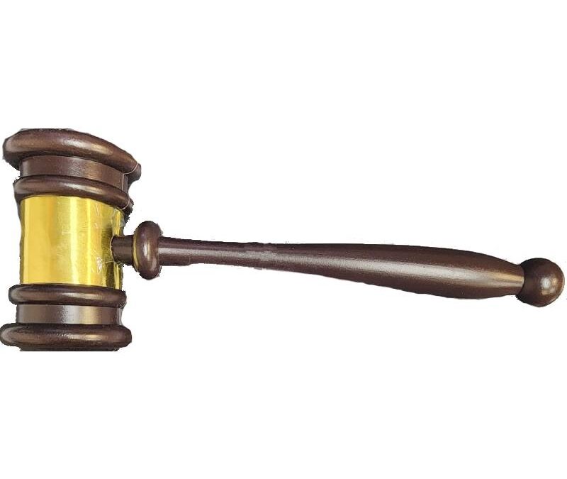 10.5″ Brown Plastic Gavel