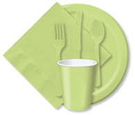 Paper and Plastic Solid Color Tableware