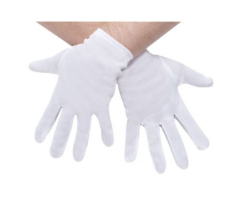 Gloves – Adult Plus Size White Fabric