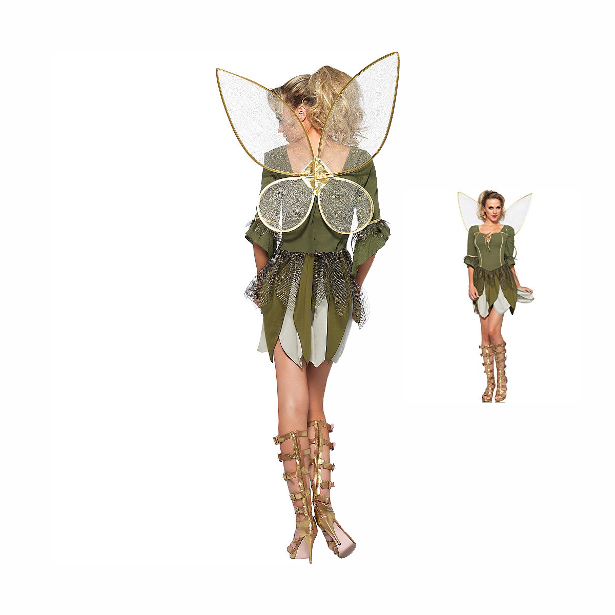 Disney Tinkerbell Costume - Adult Tinkerbell Fairy Halloween Costumes for S...