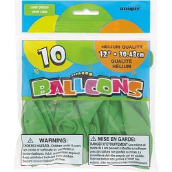 Lime Green 12" Latex Balloons