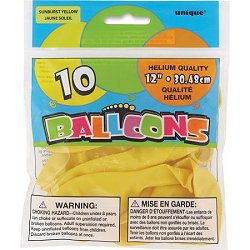 Sunburst Yellow 12" Latex Balloons