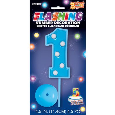 flashing blue number one