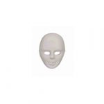 Plastic full face white matte mask