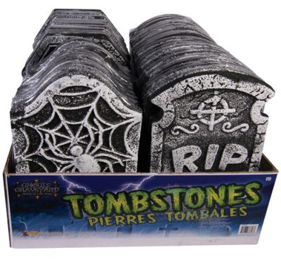 15" tombstones with wire stakes
