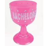 Bachelorette Pink Goblet with Rhinestones