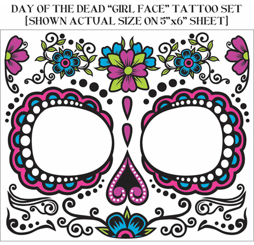 Day of the Dead Female Face Tattoo
