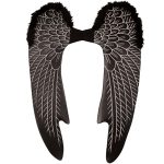 Black Glittered Angel Wings
