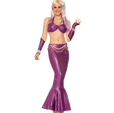 Metallic Fabric Mermaid Bikini Top