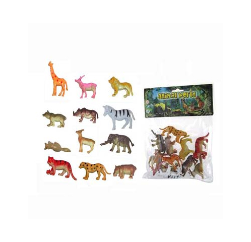 Assorted Small Rubber Wild Animals 