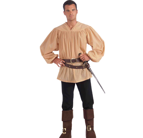 Adult Medieval Pirate Shirt with Traditional Renaissance Styling