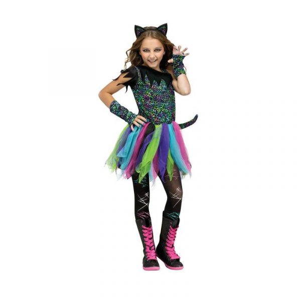 Wild Rainbow Cat Girl Costume