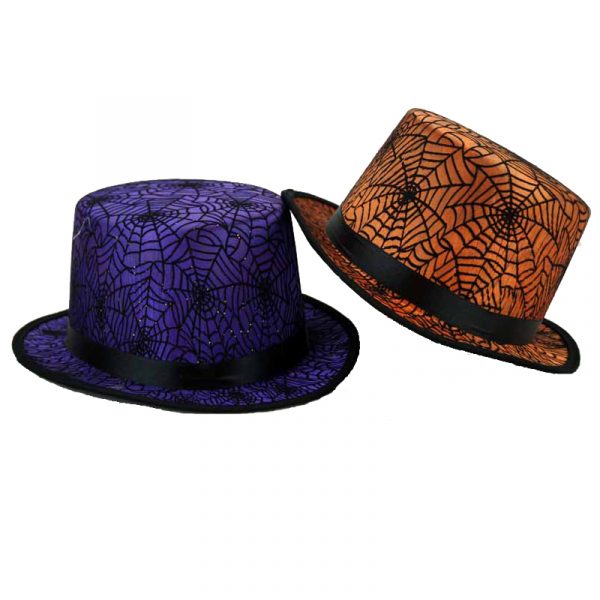 Top Hat with Spider Web fabric