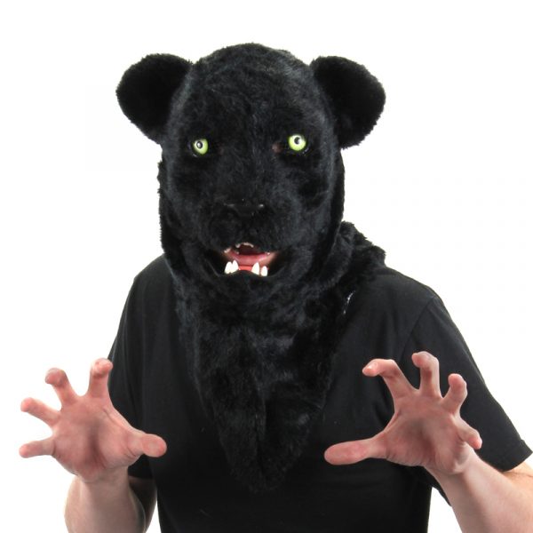 Black Panther Mask with Movable Mouth
