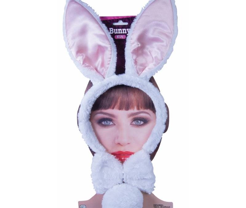 Plush Bunny Ears, Tail, Bowtie set