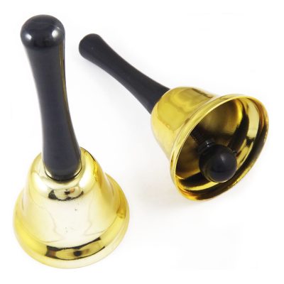 Small metal bell with plastic handle
