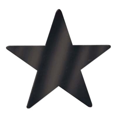 Foil Star Cutout Black