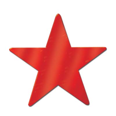 Foil Star Cutout Red