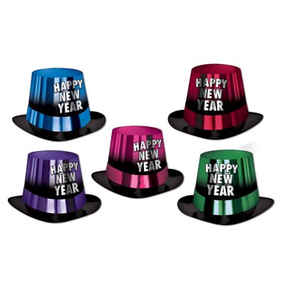 New Year Foil Top Hat
