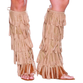 tan fringed beauty shoe covers boot tops
