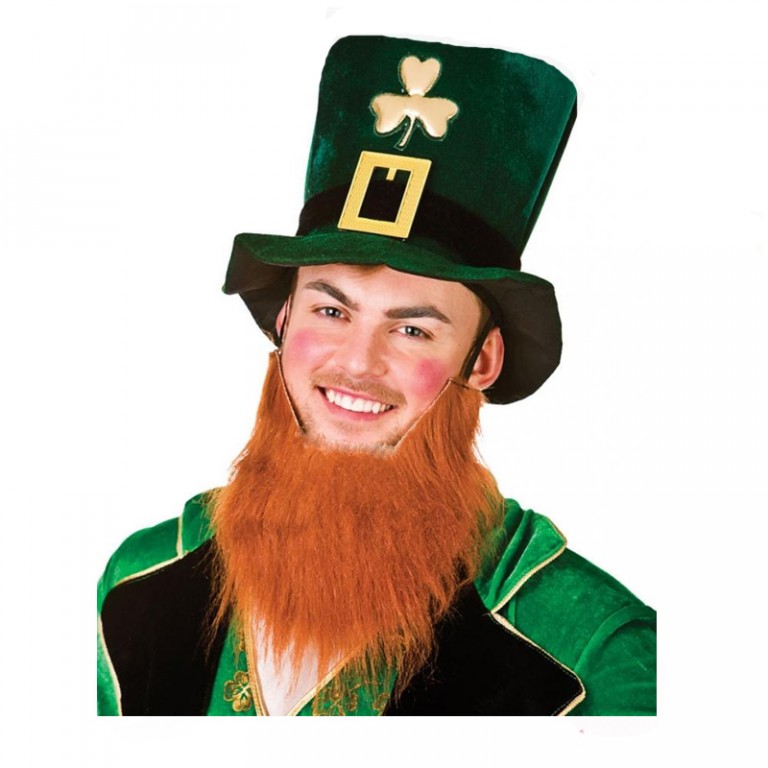 Leprechaun Hat Attached Beard St Patricks Day Cappel's