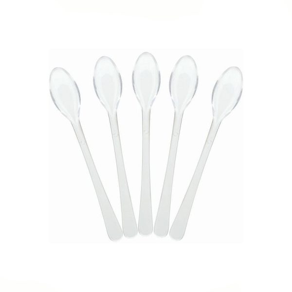 Tiny Cutlery Clear plastic spoons