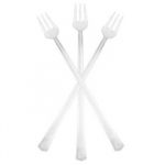 Cocktail Forks Clear Plastic