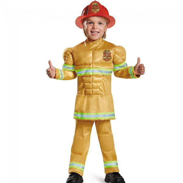 Child's Fireman Costume with Muscles Cappel's