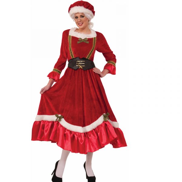 Buy Mrs Claus Velvety Soft Christmas Costume Dress Cappel S