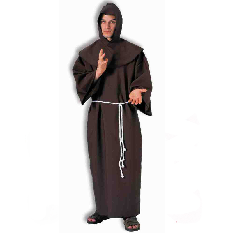 Medieval-LARP-SCA-Re-enactment WASHABLE WOOL CASSOCK MONK & ROPE BELT ALL SIZES 