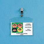 Clear Vinyl Clip-On Badge Holder