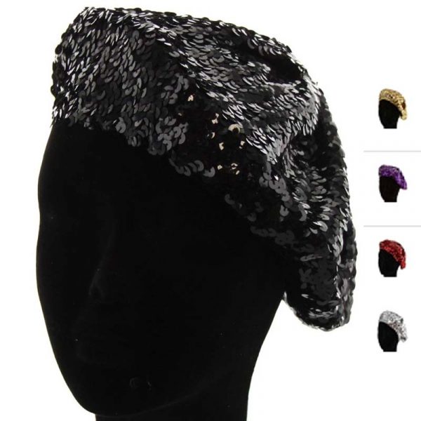 Sequin Fabric beret hat
