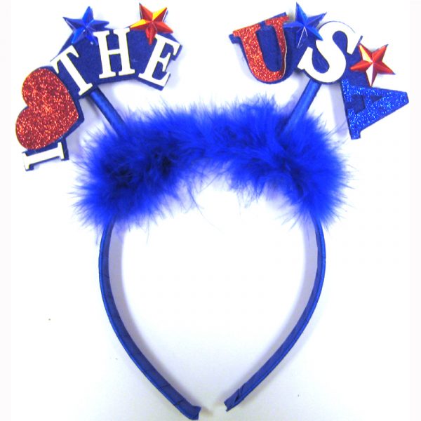 Blue Patriotic Head Bopper Headband