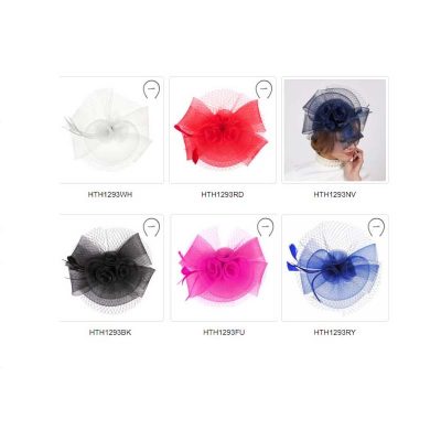 All Colors Mesh Triple Flower Fascinator Headpiece Hat