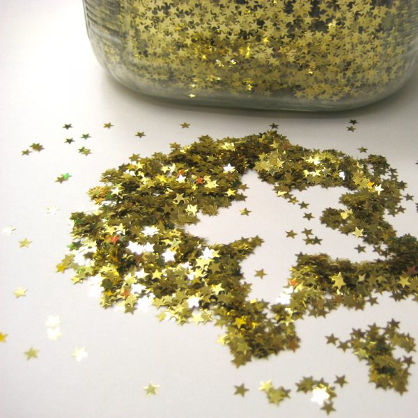 Gold glitter star shape