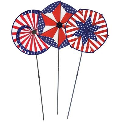 Patriotic Wind Wheels.