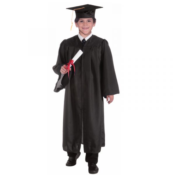 Child Graduation Robe Cap Gown - Black