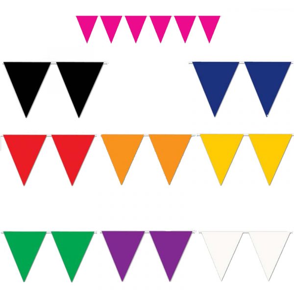 Solid color Pennant Banner 9 colors