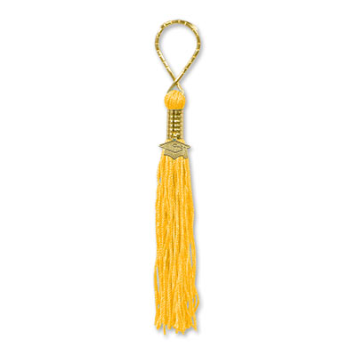Graduation Tassel Keychain Gold