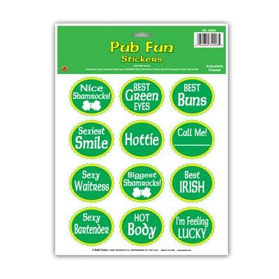 St. Patrick Pub Fun Stickers