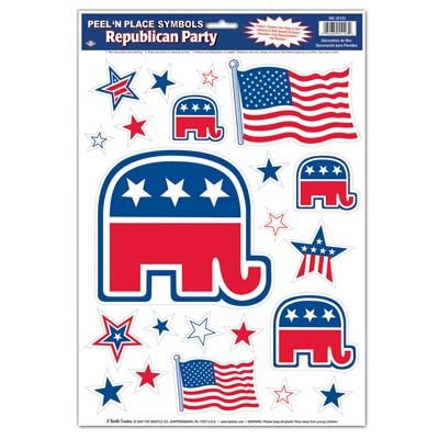Republican Stickers Peel n Place