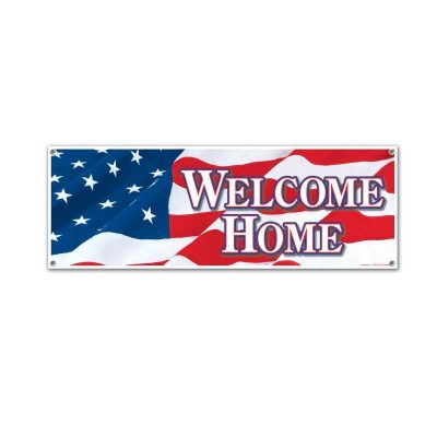 welcome home patriotic jumbo sign banner