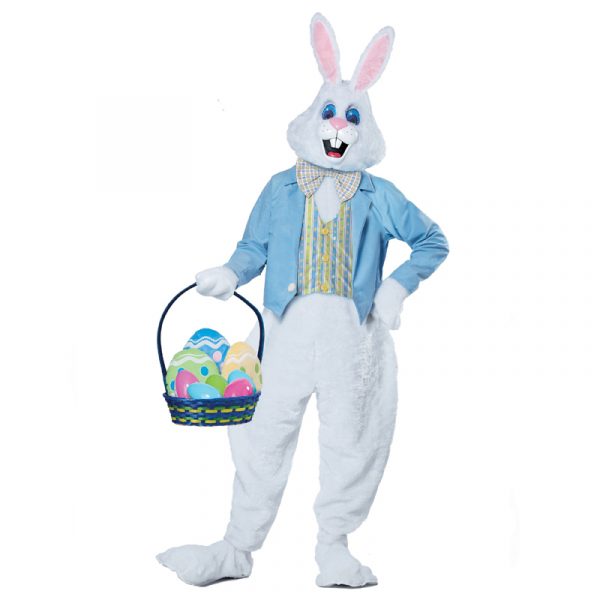 thumbnail image 2 of Fur Suit Deluxe Easter Bunny Costume - Full Adult Mascot Outfit... 2 of 11